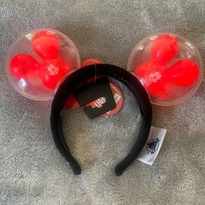 Disney Parks Light Up Red Mickey Mouse Balloon Ears Headband Best Day Ever 2021